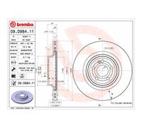 Brembo Disque de frein 09.D984.11 1 pièce