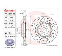 Jeu de 2 disques de frein avant BREMBO 09.A299.33
