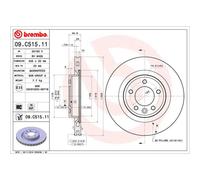 Disque de frein BREMBO 09C51511 arrière, ventilé, à haute teneur en carbone, 1 pièce
