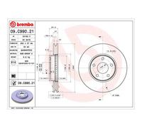 BREMBO 09.C990.21 Disque de frein