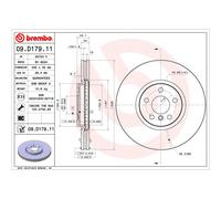 Disque de frein BREMBO 09D17911 avant, ventilé, à haute teneur en carbone, 1 pièce