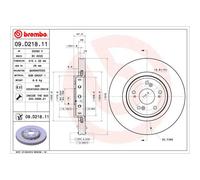 BREMBO - Disque de frein vernis 09.D218.11 (Vendu à l'unité) - Réf. 1392857