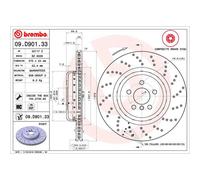 BREMBO 09.D901.33 Disque de frein