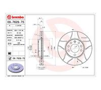 Disque de frein BREMBO MAX 09.7629.75, 1 pièce