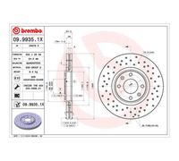 Disque de frein BREMBO XTRA LINE BREMBO 09.9935.1X, 1 pièce