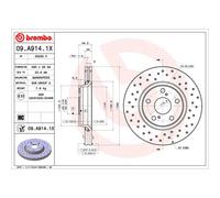 Disque de frein BREMBO XTRA LINE BREMBO 09.A914.1X, 1 pièce