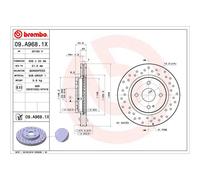 Disque de frein BREMBO XTRA LINE BREMBO 09.A968.1X, 1 pièce