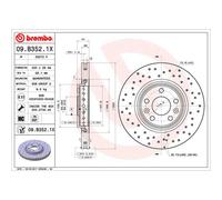 Disque de frein BREMBO XTRA LINE BREMBO 09.B352.1X, 1 pièce