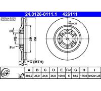 DISQUE DE FREIN CITROEN P. EVASION/JUMPY 1.6-2.0 94-06