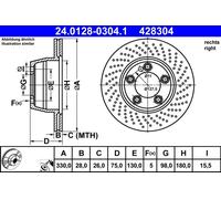 Disque De Frein D'Axe Arrière Dx Pour PORSCHE 911