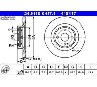 Disque De Frein D'Axe Arrière Pour ABARTH FIAT 124