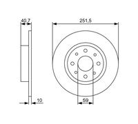 Disque De Frein D'Axe Arrière Pour ALFA ROMEO MITO