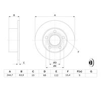 Disque De Frein D'Axe Arrière Pour AUDI SKODA VW 100 A6 PASSAT SUPERB