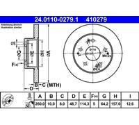 Disque De Frein D'Axe Arrière Pour HONDA CIVIC INTEGRA