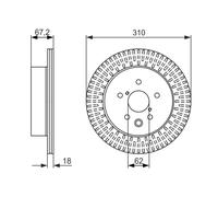 Disque De Frein D'Axe Arrière Pour HONGQI LEXUS TOYOTA CROWN GS HQ3 IS IS C MARK