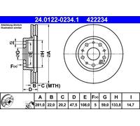 Disque De Frein D'Axe Arrière Pour LANCIA THESIS