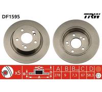 Disque De Frein D'Axe Arrière Pour MERCEDES-BENZ 190 SL