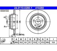 Disque De Frein D'Axe Arrière Pour MERCEDES-BENZ VIANO VITO VITO / MIXTO