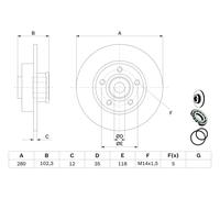 Disque De Frein D'Axe Arrière Pour OPEL RENAULT VAUXHALL TRAFIC II VIVARO