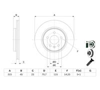 Disque De Frein D'Axe Arrière Pour OPEL VAUXHALL INSIGNIA
