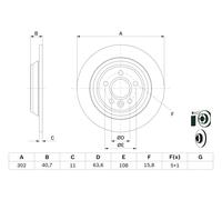 Disque De Frein D'Axe Arrière Pour VOLVO VOLVO ASIA S60 S60L S80 V60 V70 XC70