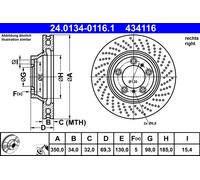 Disque De Frein D'Axe Avant Dx Pour PORSCHE 911