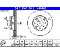 Disque De Frein D'Axe Avant Pour ACURA HONDA CIVIC CRX INTEGRA