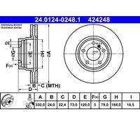 Disque De Frein D'Axe Avant Pour BMW 2 3 4