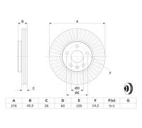 Disque De Frein D'Axe Avant Pour CHEVROLET OPEL VAUXHALL ASTRA ASTRA J AVEO CRUZ