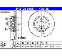 Disque De Frein D'Axe Avant Pour CHEVROLET OPEL VAUXHALL ASTRA CRUZE