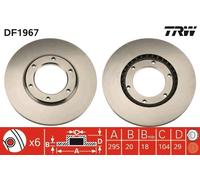 Disque De Frein D'Axe Avant Pour FORD AUSTRALIE NISSAN MAVERICK PATROL PATROL GR
