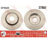 Disque De Frein D'Axe Avant Pour FORD FIESTA