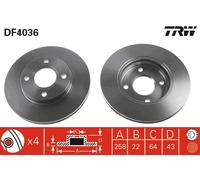 Disque De Frein D'Axe Avant Pour FORD FORD AUSTRALIE MAZDA 2 FIESTA FOCUS FUSION