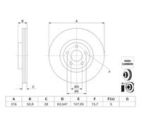 Disque De Frein D'Axe Avant Pour FORD GALAXY S-MAX