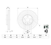 Disque De Frein D'Axe Avant Pour FORD LAND ROVER VOLVO FREELANDER 2 GALAXY RANGE