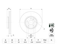 Disque De Frein D'Axe Avant Pour FORD LAND ROVER VOLVO VOLVO ASIA FREELANDER 2 G