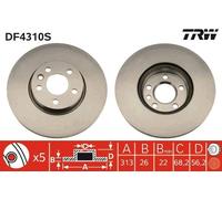 Disque De Frein D'Axe Avant Pour FORD SEAT VW ALHAMBRA CALIFORNIA GALAXY SHARAN