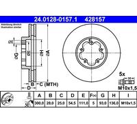 Disque De Frein D'Axe Avant Pour FORD TRANSIT TRANSIT TOURNEO
