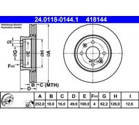 Disque De Frein D'Axe Avant Pour HYUNDAI KIA I10 PICANTO