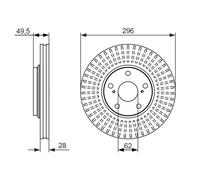 Disque De Frein D'Axe Avant Pour LEXUS TOYOTA CAMRY ES HARRIER HIGHLANDER / KLUG