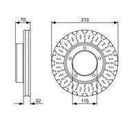 Disque De Frein D'Axe Avant Pour LEXUS TOYOTA DYNA LAND CRUISER 100 LX