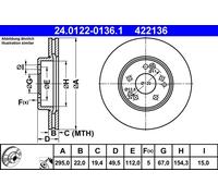 Disque De Frein D'Axe Avant Pour MERCEDES-BENZ 124