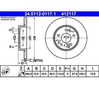 Disque De Frein D'Axe Avant Pour MERCEDES-BENZ 124