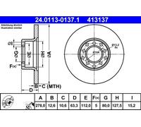 Disque De Frein D'Axe Avant Pour MERCEDES-BENZ /8 123