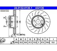 Disque De Frein D'Axe Avant Pour MERCEDES-BENZ CLASSE S