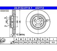 Disque De Frein D'Axe Avant Pour MERCEDES-BENZ CLASSE M