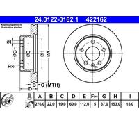 Disque De Frein D'Axe Avant Pour MERCEDES-BENZ CLASSE V VITO