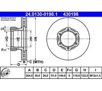 Disque De Frein D'Axe Avant Pour MERCEDES-BENZ T2/LN1 VARIO