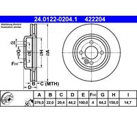 Disque De Frein D'Axe Avant Pour MINI MINI