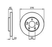 Disque De Frein D'Axe Avant Pour MITSUBISHI FTO OUTLANDER SPACE RUNNER SPACE WAG